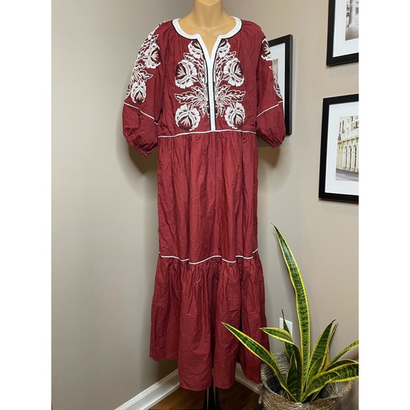 Anthropologie Gretel Embroidered Maxi Dress - Picture 4 of 7